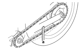 Adjusting the drive chain slack