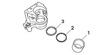 Disassembling the rear brake caliper