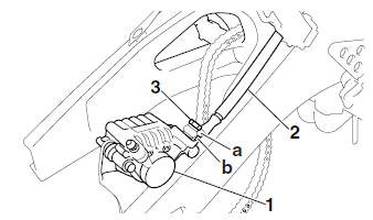 Installing the rear brake caliper