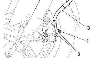 Removing the front brake caliper