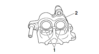 Checking the front brake caliper