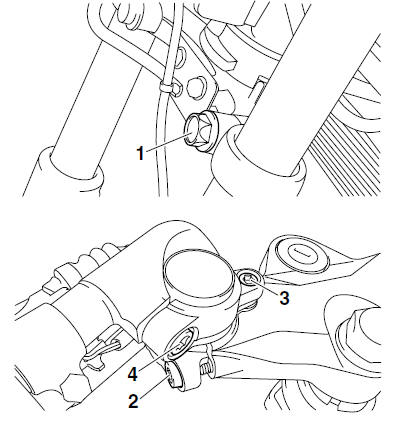 Installing the front fork legs