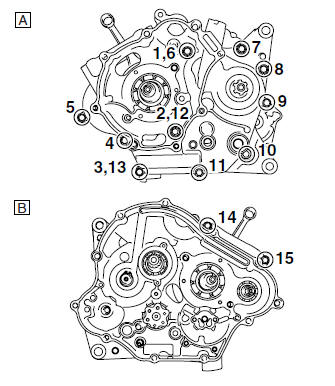 Assembling the crankcase