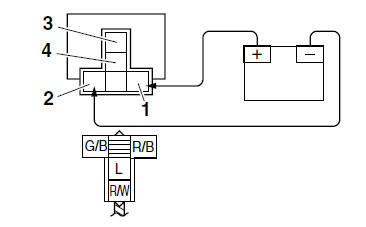 Radiator fan motor relay
