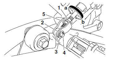 Adjusting the rear disc brake
