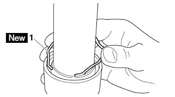 Assembling the front fork legs